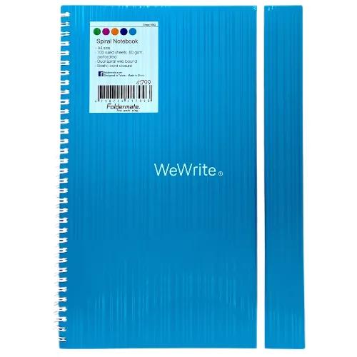 spiral notebook A4, 100 sheets , 80 gsm , blue - 2692