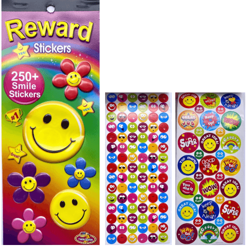 Book Reward Stickers 250 Smile Stickers - 6184