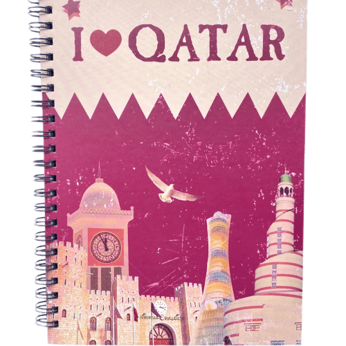 Notebook I love Qatar flag A5 - 5424