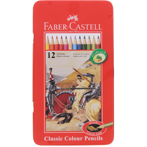 Faber-Castell Classic Color Pencils Metal Case 12 colors - 46