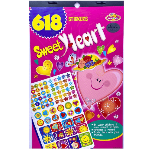 Book Of 618 Stickers Sweet Heart - 6198