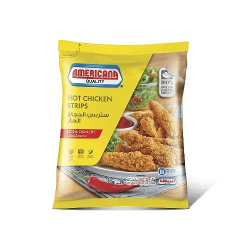 Americana Hot Chicken Strips 750G