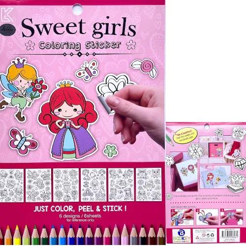 Book Of Coloring Stickers Sweet Girls - 6199