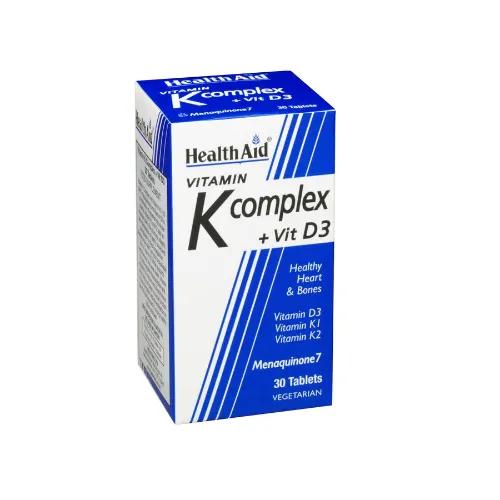 Health Aid Vitamin K Complex + Vitamin D3 Tab 30'S