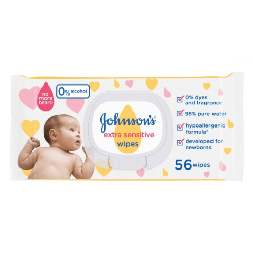 Johnson And Johnson Extra Sensitive Wipes 56'S