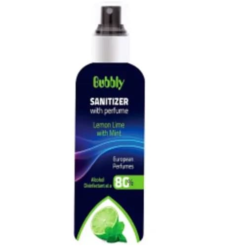 Bubbly Sanitizer With Perfume Lemon Lime With Ment 80% Alcohol 180Ml