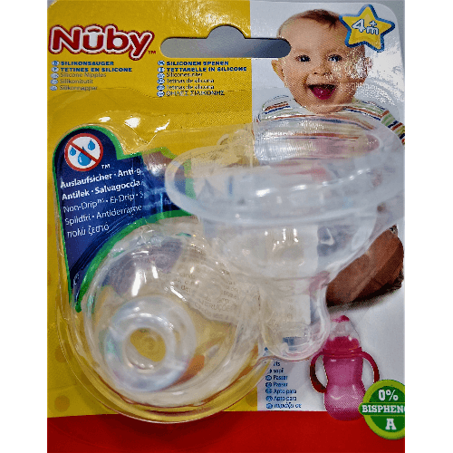 Nuby Nipples Silicone Anti Colic 4+M 2 Pieces