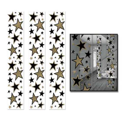 Star Party Panels - Black and Gold