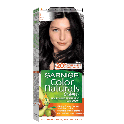 Garnier Color Naturals Permanent Hair Color Creme 1 Black Noir