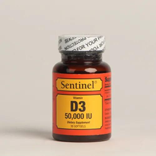 Sentinel  Vitamin D3 50,000 Iu Softgels 30'S