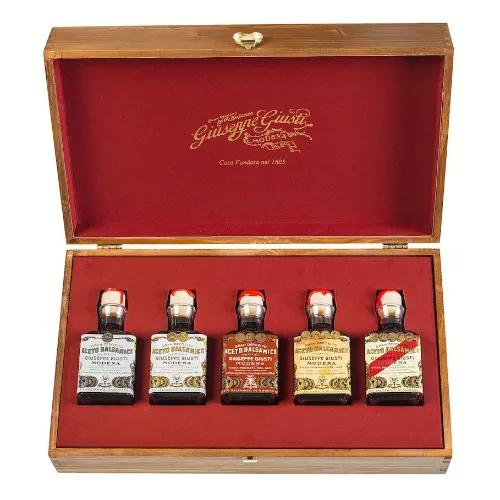 Aged Balsamic Vinegar-Modena-Box 5 Bot (4, 8, 12, 16, 20 Years)