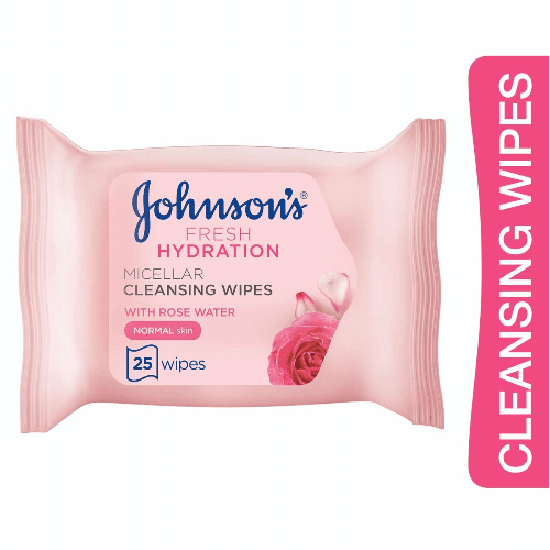 Johnson And Johnson Make Up Remover Wipes With  Rose Water 25 Wipes