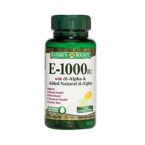 Nature'S Bounty Vitamin-E 1000 Iu  Softgels 50'S