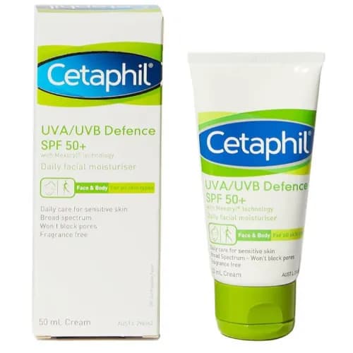 Cetaphil Uva/Uvb Defense Spf50+ Cream For Face And Body 50 Ml