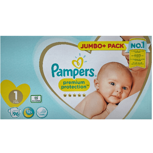 Pampers Pc Diapers S1-96 Pieces