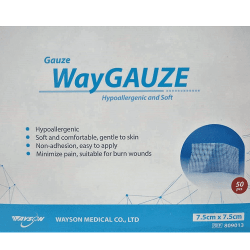 Waycare Gauze Swab 7.5X7.5 Cm 50 Pieces