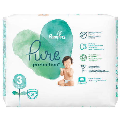 Pampers Pure S3-31 Pieces