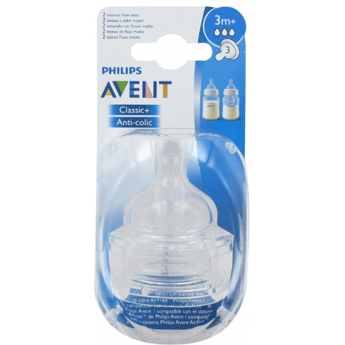 Philips Avent Teats Classic 3 Holes Medium Flow 3 Months+