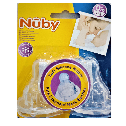 Nuby Nipples Anti Colic 1.2.3 Flow 0+M 2 Pieces