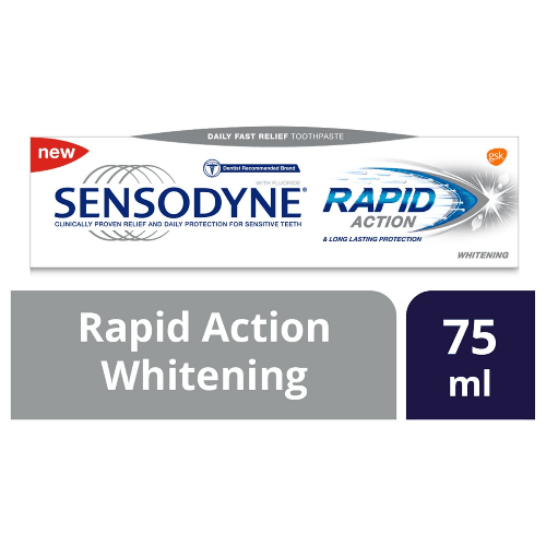 Sensodyne Rapid Action Whitening Toothpaste 75Ml