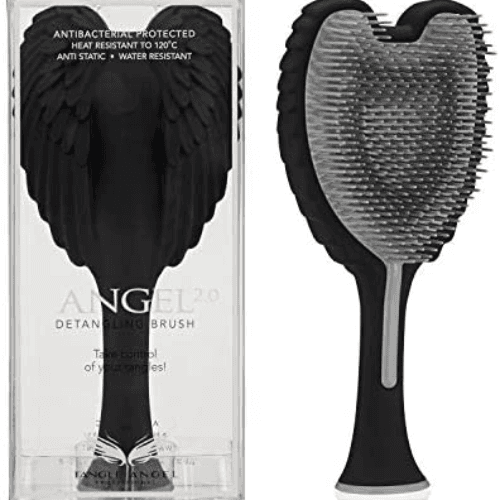 Angel Detangling Hair Brush (L) Black And Grey Bristles