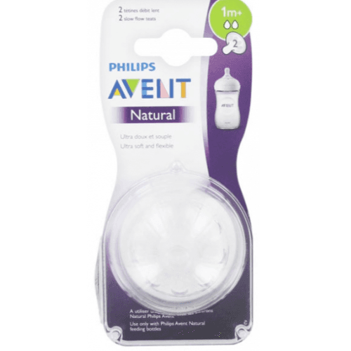 Philips Avent Natural 2 Teats Slow Flow 1 Months And +