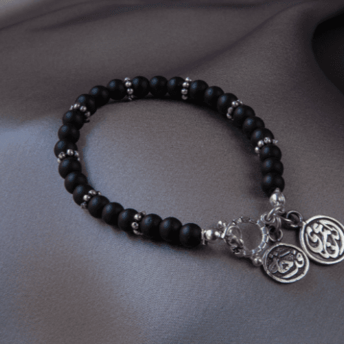 "Farha" & "Enta Omry" Black Stone Bracelet- 1203