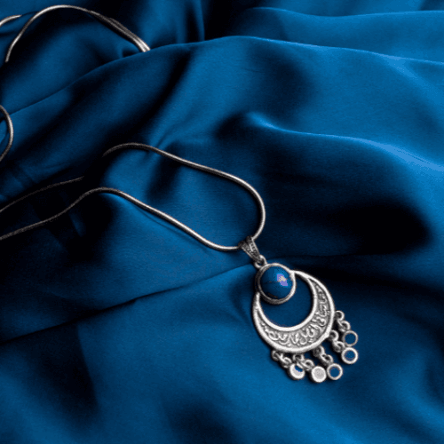 Hope pendant with blue stones- 2189