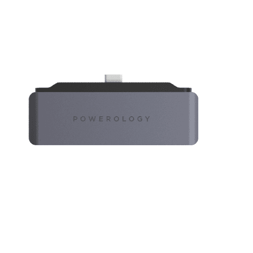 Powerology 4-in-1 USB-C Hub with HDMI, USB, and AUX Port