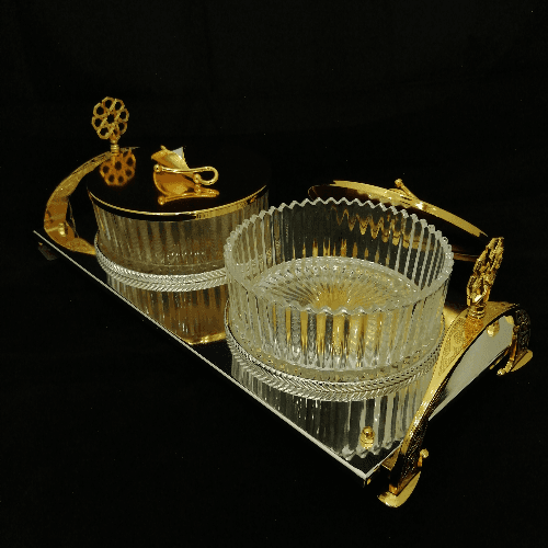 Dry Fruit Bowl with Tray 2 Pieces