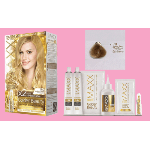 Maxx Deluxe 24K Gold Hair Dye - Wheat Blonde (9.0)