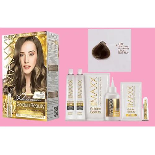 Maxx Deluxe 24K Gold Hair Dye - Light Blonde (8.0)