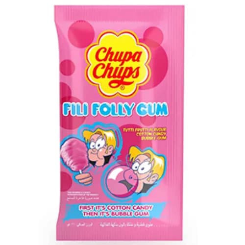 Chupa Chups Fily Folly Cotton Bubble Gum Tutti Frutti Flavour 11G