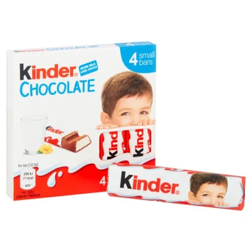 Kinder Chocolate Small Bars 4 Packs 50Gm