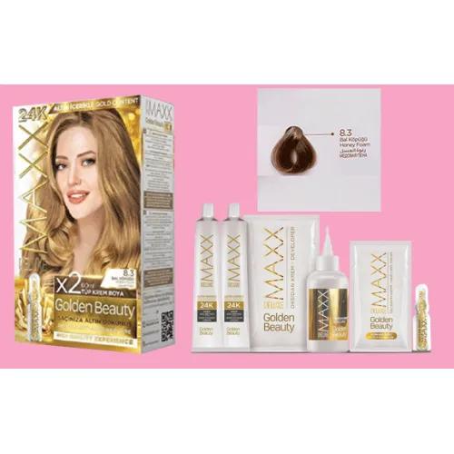 Maxx Deluxe 24K Gold Hair Dye - Honey Foam (8.3)