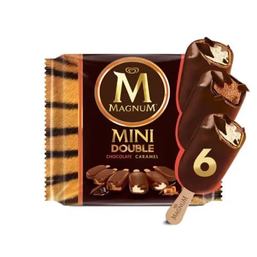 Magnum Mini Ice Cream Double Chocolate ＆ Caramel 6 X 60Ml