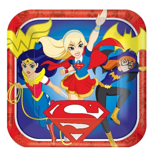 Dc Superhero Girls Square Paper Plates