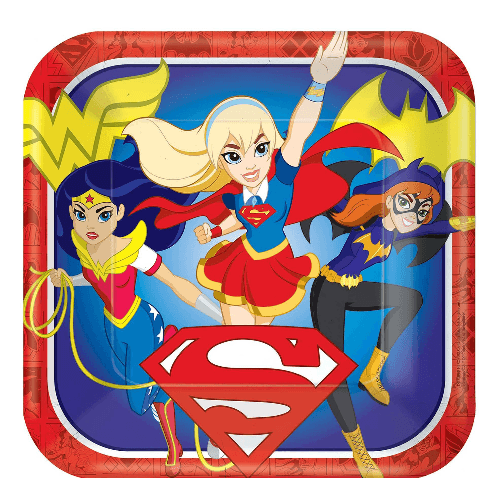 Dc Superhero Girls Square Paper Plates