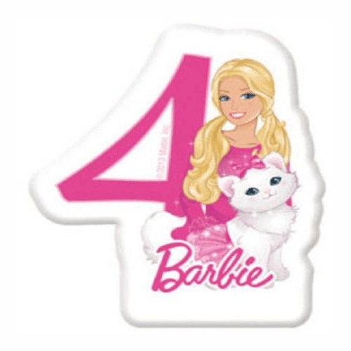 Barbie Sparkle Numeral Candle No. 4