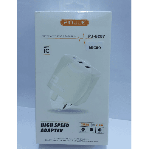 Pinjue Pj-Ec07 Adaptor With Micro Cable 2.4A (2Usb)