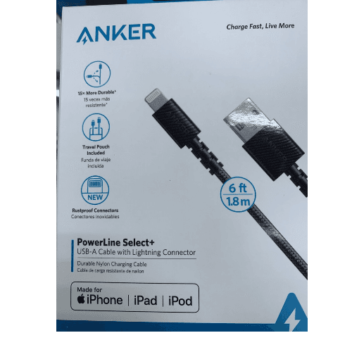 Anker Usb-a Cable With Lightening Connector (1.8m)