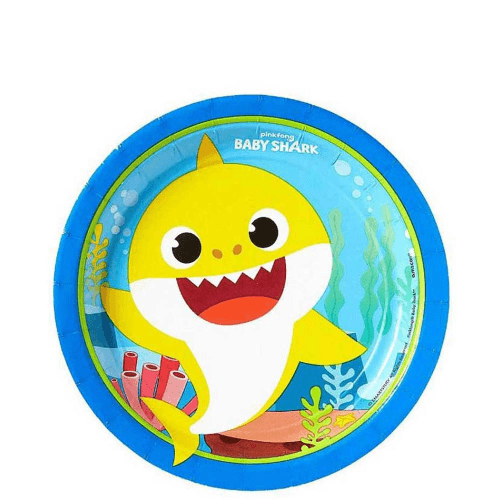 Baby Shark Round Paper Plate