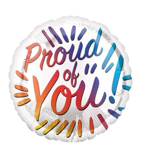 Proud Of You Rainbow Letters Foil Balloon