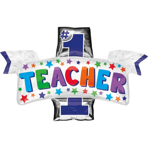 No.1 Teacher Supershape Foil Balloon