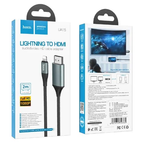 Hoco Lightning To HDMI Audio & Video HD Cable Adaptor (UA15)