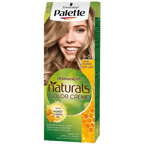 Palette Permanent Naturals Color Cream, 8-0 Light Blonde