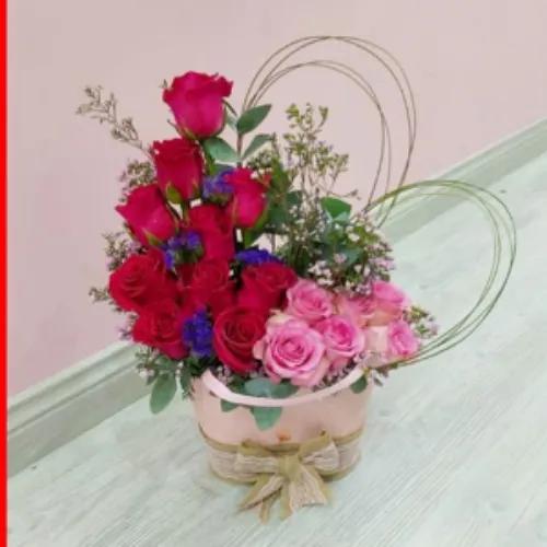 roses on basket