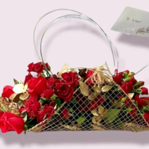 red rose bag