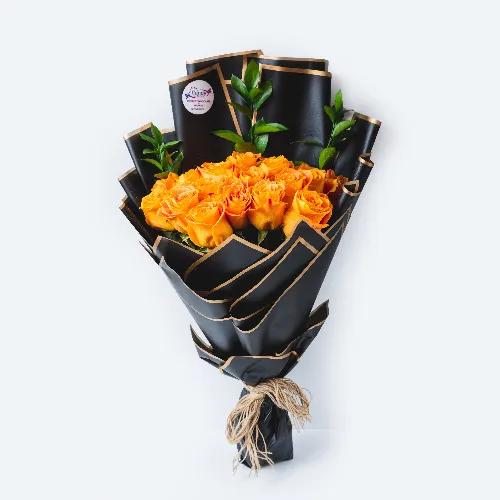 Orange Roses Bouquet 25pcs