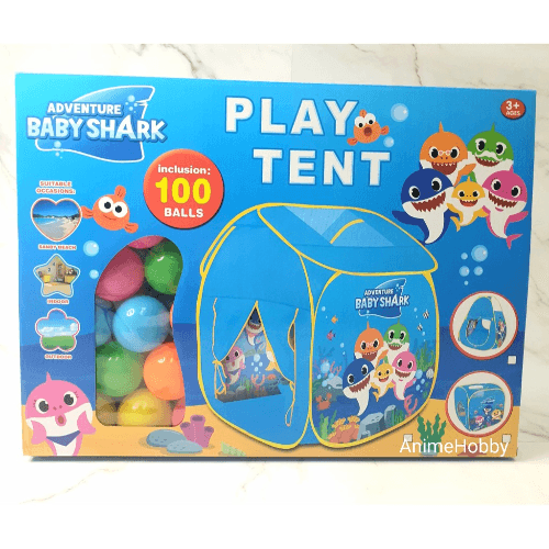 ADVENTURE BABY SHARK PLAY TENT WITH 100PCS BALLS